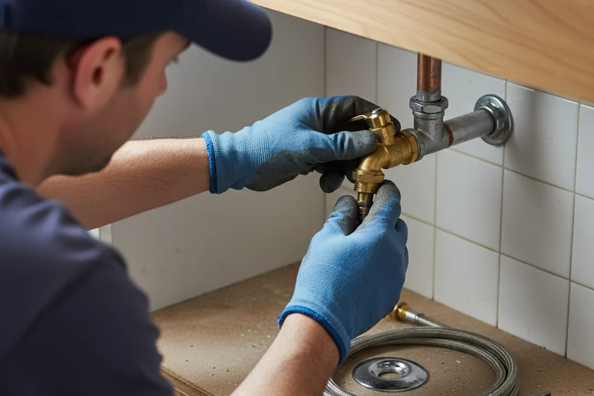 Shutoff valve and fitting work during Faucet and Fixture Repair in Shell Knob